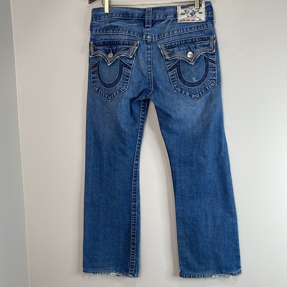 True Religion Y2K Mens Classic Boot Cut Button Flap Jeans Blue Medium Wash 31 - Picture 7 of 12